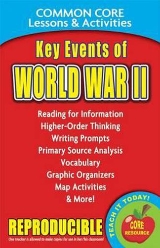 Cover image for Key Events of World War II Common Core Lessons & Activities