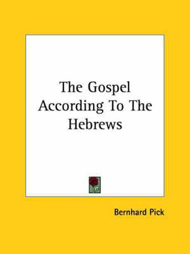 Cover image for The Gospel According to the Hebrews