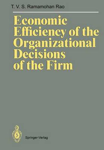 Economic Efficiency of the Organizational Decisions of the Firm