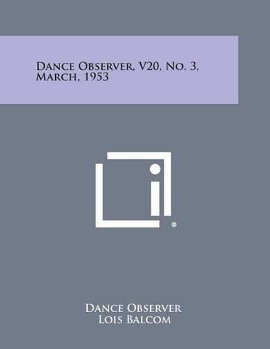 Cover image for Dance Observer, V20, No. 3, March, 1953