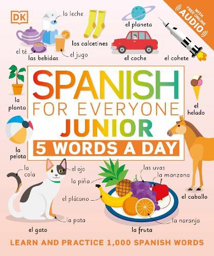 Cover image for Spanish for Everyone Junior: 5 Words a Day