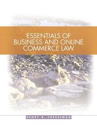 Cover image for Essentials of Business Law