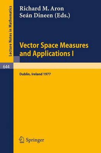 Cover image for Vector Space Measures and Applications I