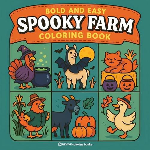 Cover image for Bold & Easy Spooky Farm Coloring Book
