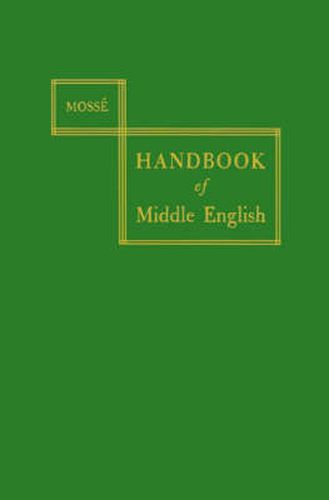 Cover image for Handbook of Middle English