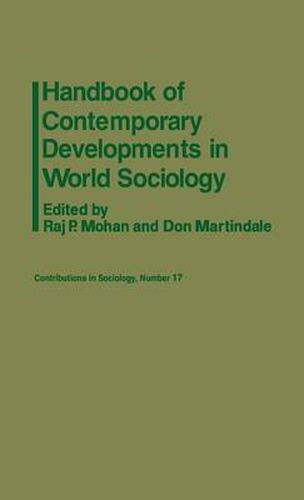 Cover image for Handbook of Contemporary Developments in World Sociology