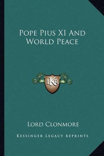 Pope Pius XI and World Peace