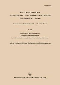 Cover image for Beitrag Zur Kennzeichnung Der Texturen Von Schamottesteinen