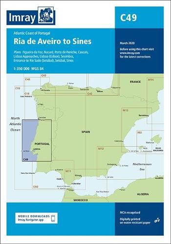 Cover image for Imray Chart C49: Ria de Aveiro to Sines - Atlantic Coast of Portugal