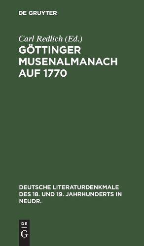 Cover image for Goettinger Musenalmanach auf 1770