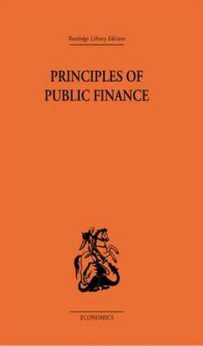 Cover image for Principles of Public Finance