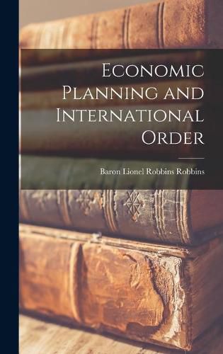 Cover image for Economic Planning and International Order