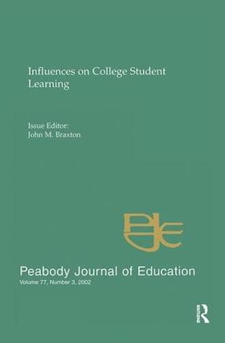 Cover image for Influences on College Student Learning: Special Issue of peabody Journal of Education