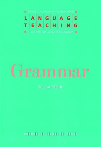 Cover image for Grammar: A Scheme for Teacher Education