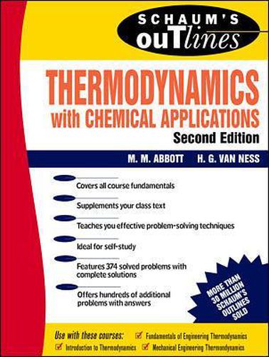 Cover image for Schaum's Outline of Thermodynamics With Chemical Applications