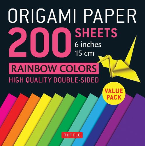 Cover image for Origami Paper 200 Sheets Rainbow Colours