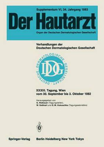 Cover image for Verhandlungen der Deutschen Dermatologischen Gesellschaft