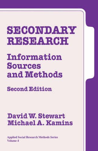 Cover image for Secondary Research: Information Sources and Methods