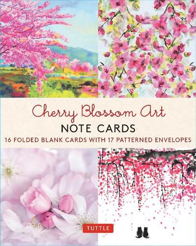 Cover image for Cherry Blossom Art, 16 Note Cards