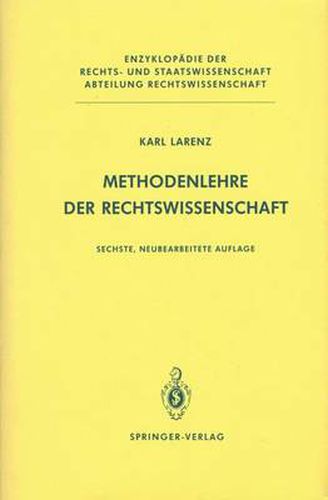 Cover image for Methodenlehre Der Rechtswissenschaft