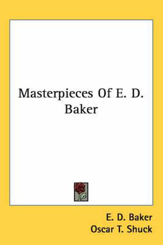 Cover image for Masterpieces of E. D. Baker