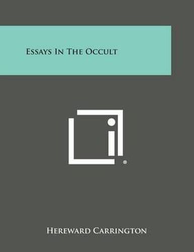 Cover image for Essays in the Occult