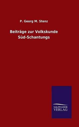 Cover image for Beitrage zur Volkskunde Sud-Schantungs