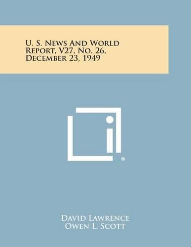 Cover image for U. S. News and World Report, V27, No. 26, December 23, 1949