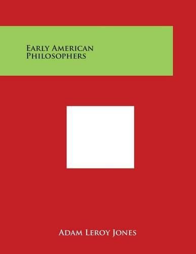 Cover image for Early American Philosophers