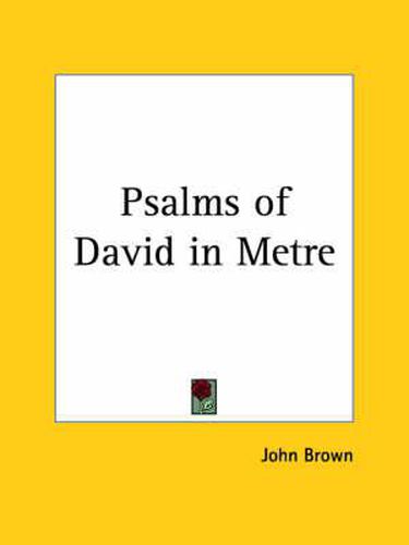 Cover image for Psalms of David in Metre (1822)