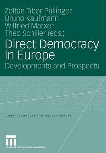 Cover image for Direct Democracy in Europe: Developments and Prospects