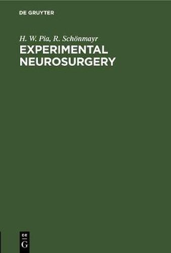 Cover image for Experimental Neurosurgery