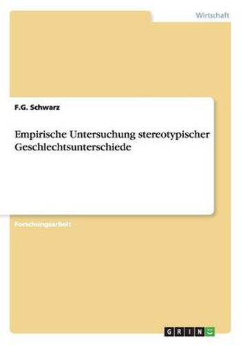 Cover image for Empirische Untersuchung stereotypischer Geschlechtsunterschiede