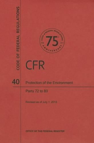 Cover image for Protection of Environment, Parts 72 to 80