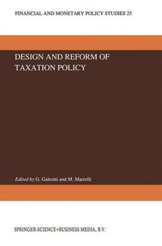 Cover image for Design and Reform of Taxation Policy