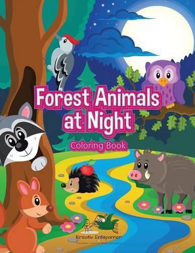 Cover image for Forest Animals at Night Coloring Book