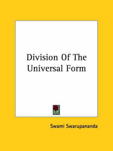 Cover image for Division of the Universal Form