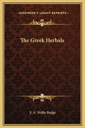 The Greek Herbals