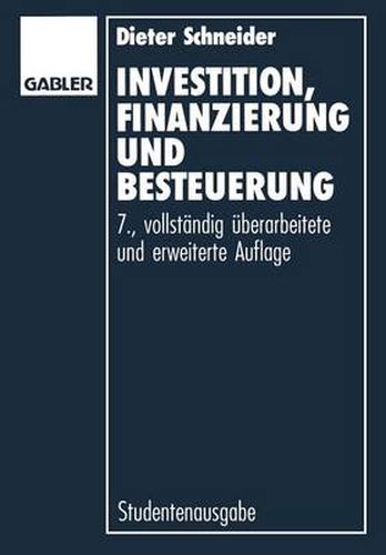 Cover image for Investition, Finanzierung und Besteuerung