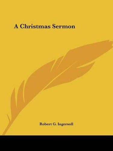 Cover image for A Christmas Sermon