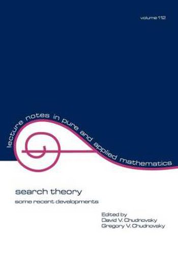 Cover image for Search Theory: Some Recent Developments