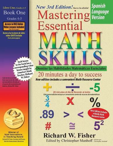 Cover image for Mastering Essential Math Skills Book 1, Spanish Language Version