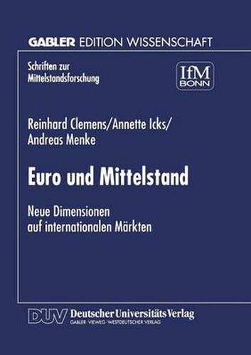 Cover image for Euro Und Mittelstand: Neue Dimensionen Auf Internationalen Markten