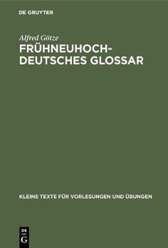 Fruhneuhochdeutsches Glossar