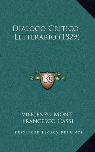 Cover image for Dialogo Critico-Letterario (1829)