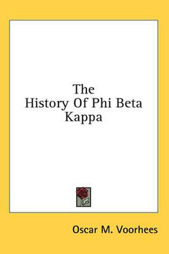 Cover image for The History of Phi Beta Kappa