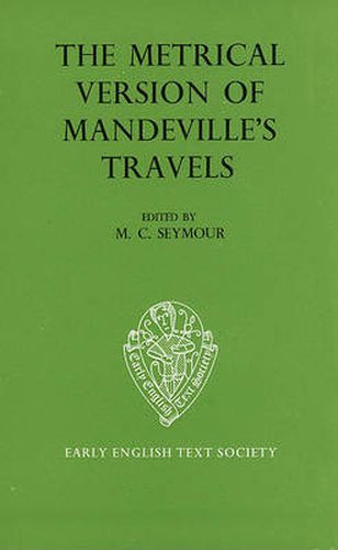 Cover image for The Metrical Version of Mandeville's Travels