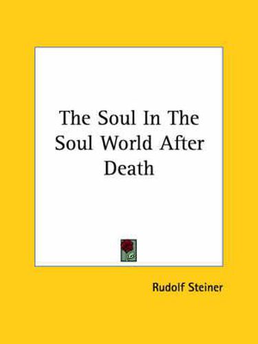 Cover image for The Soul in the Soul World After Death