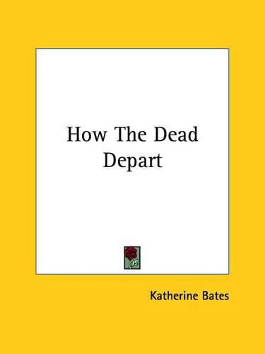 Cover image for How the Dead Depart