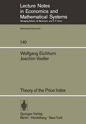 Cover image for Theory of the Price Index: Fisher's Test Approach and Generalizations